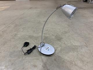 Silver Desk Lamp, 18-1/4"H.