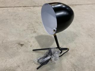 Black/Gold Desk Lamp, 16"H.