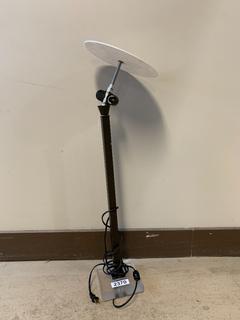 Dark Brown/Frosted Acrylic Lamp, 29"H, Damaged.