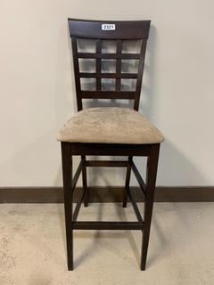 Ladder Back Bar Stool, 31-1/2" Seat Height.