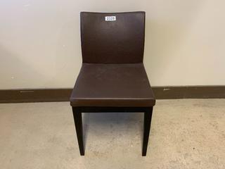 Brown Vinyl Dining Chair.