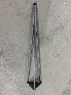 Set of (4) Silver Metal Table Legs.