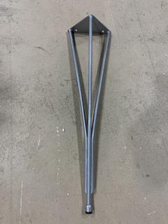 Set of (4) Silver Metal Table Legs.