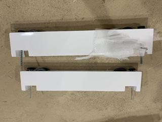 (2) White Roller Stands, 21-1/4"L.