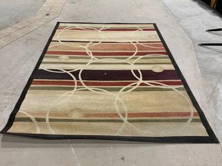 Red/Beige Area Rug, 8' x 10'.