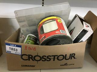 Quantity of Assorted Blade Saws, Discs, Nylon Fishing Line, Washers, Filters, Etc.