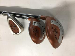 Left Handed Junior Taylor Made Bubble K-50 Golf Clubs, (1) Wood & (2) Irons.