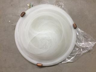 (6) Flush Mount Frosted Glass Light Fixtures