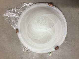 (7) Flush Mount Frosted Glass Light Fixtures.