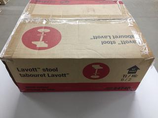 Lavott Adjustable Wood Veneer Bar Stool w/ Foot Rest.