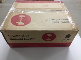 Lavott Adjustable Wood Veneer Bar Stool w/ Foot Rest.