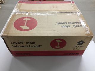 Lavott Adjustable Wood Veneer Bar Stool w/ Foot Rest.