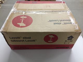 Lavott Adjustable Wood Veneer Bar Stool w/ Foot Rest.