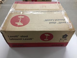 Lavott Adjustable Wood Veneer Bar Stool w/ Foot Rest.