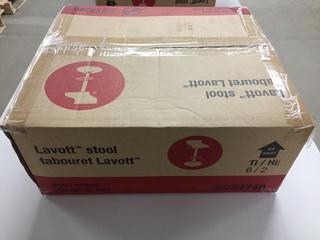 Lavott Adjustable Wood Veneer Bar Stool w/ Foot Rest.