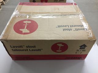 Lavott Adjustable Wood Veneer Bar Stool w/ Foot Rest.