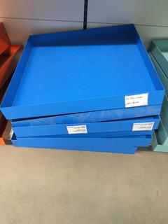 (6) Decorative Metal Shelving/Tray - Royal Blue.