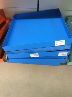 (6) Decorative Metal Shelving/Tray - Royal Blue.