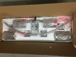 Polished Chrome Four Bulb Lighting Fixture, 8 3/4"H x 31"W x 8"H.