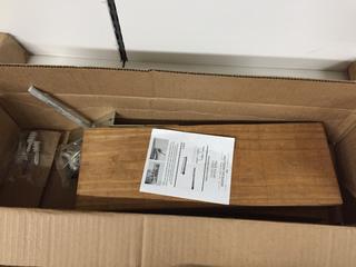 (2) True Float Invisible Bracket Floating Shelves. 15 1/2"L x 5 1/2"W x 1 1/2"H.