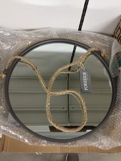 Rope and Circle Mirror 15"D.