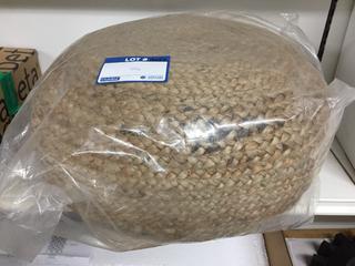 Rope Chair Cushion, 20"D x 10"H.