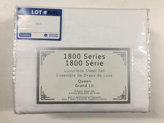 6 Pc 1800 Series Queen Sheet Set - White.