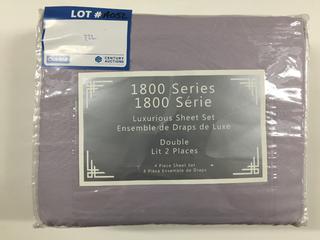 4 Pc 1800 Series Double Sheet Set - Lavender.