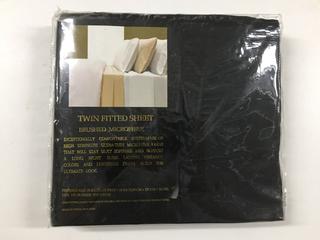 Luxury Twin Fitted Sheet - Black.