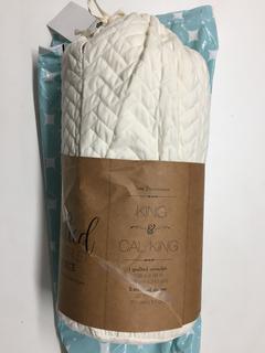 Wilson King/California King Coverlet Set - Ivory.