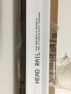 White Privacy Blind. Approximately 26 1/2" Wide, Unknown Length.