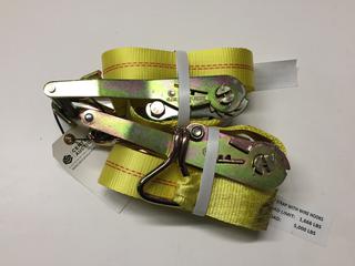 (2) 2" x 20' Ratchet Straps with Wire Hooks.