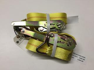 (2) 2" x 20' Ratchet Straps with Wire Hooks.