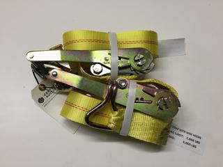 (2) 2" x 20' Ratchet Straps with Wire Hooks.