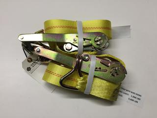 (2) 2" x 20' Ratchet Straps with Wire Hooks.