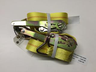 (2) 2" x 20' Ratchet Straps with Wire Hooks.