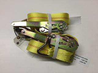 (2) 2" x 20' Ratchet Straps with Wire Hooks.