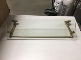 Prestige Que New 30" Floating Glass Shelf w/Gallery Rail.