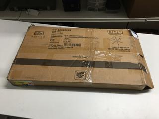 Dining Table, Clear Tempered Glass, Chrome Finish - 1300mm L x 800mm D x 705mm H.