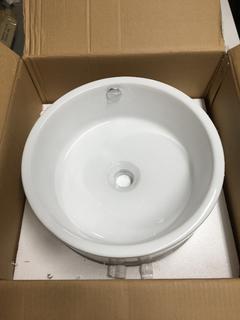 White Ceramic Bathroom Sink 16 1/2".