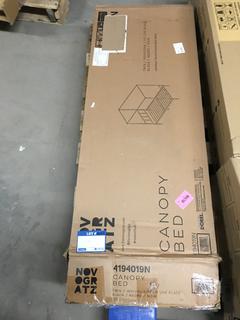 Black Twin Canopy Bed.