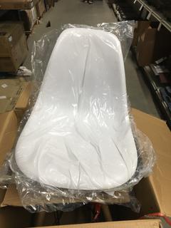 White Counter Height Stool w/Wood Legs.