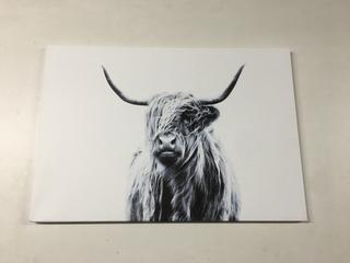 Wild Animals Canvas Print Art - Modern Abstract Black & White Photography - 18"x26".