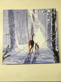 Christmas Magic Print On Wrapped Canvas - 18"x18"x2".