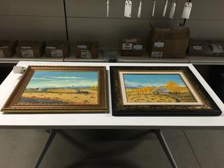 Set of T-Thorn Gallery Paintings - 21"x25" & 22"x26".
