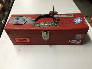 Canadian Oxy Metal Tool Box.
