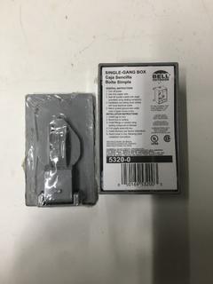 Approximately 10 Bell Outdoor Single Gang Box 3 Port 1/2" Threaded, Approximately (18) Killark 3/4" Threaded Aluminum Conduit T-Junction.