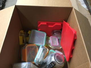 Quantity of Microwaveable Oven Safe Containers w/Lids & Kettle.