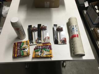 (4) Packets of Suet, (3) Grill Pro Meat Thermometer, (2) Bath Mats & Krylon Chalk Finish In White.