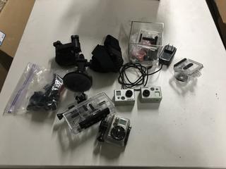 (3) Hero 2 Go Pro Cameras w/3D & Accessories.